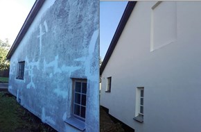 Gavl før og efter maling